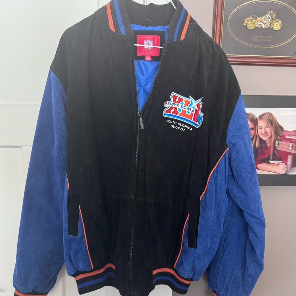 NFL Super Bowl XLI 2007 jacket exclusive stadium collection XL Leather Suede New